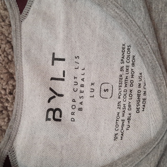 BYLT Drop Cut Long Sleeve Baseball Shirt - Picture 2 of 3